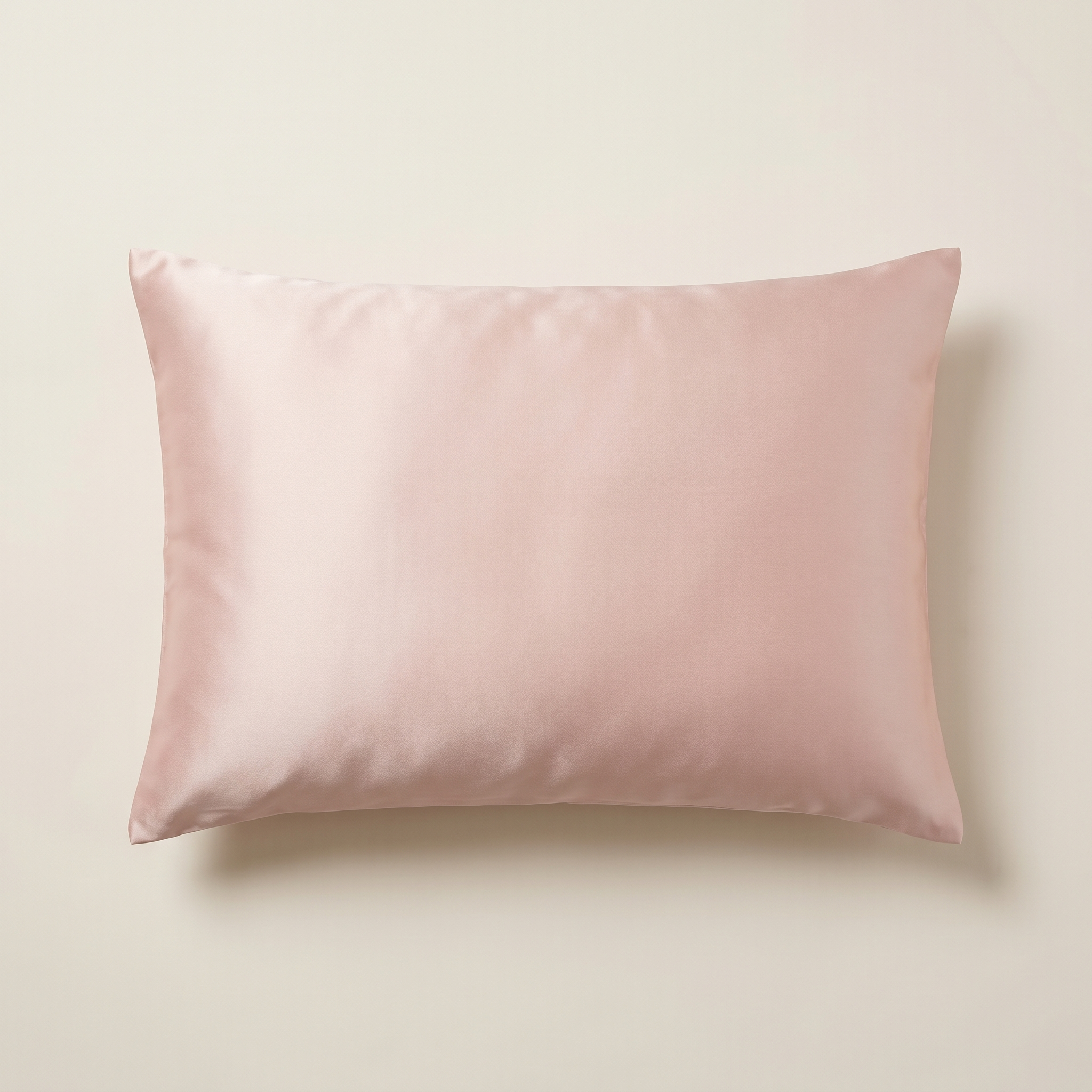 Taie d'oreiller rose poudré en pure soie de mûrier 22 momme